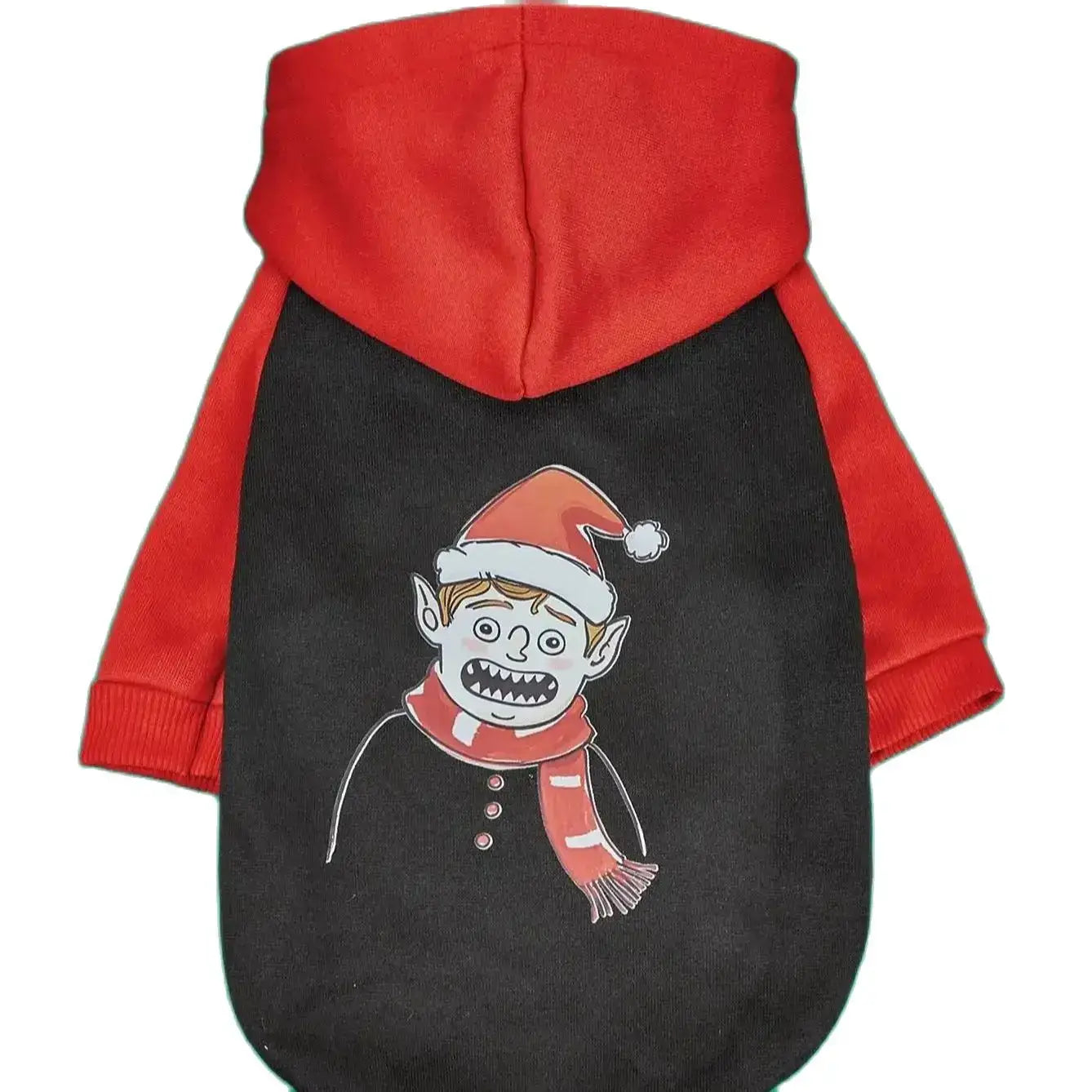 Pet Christmas Hooded Sweatshirt in Red and Black - Premium from HappyDogs.Company - Just $15.99! Shop now at HappyDogs.Company