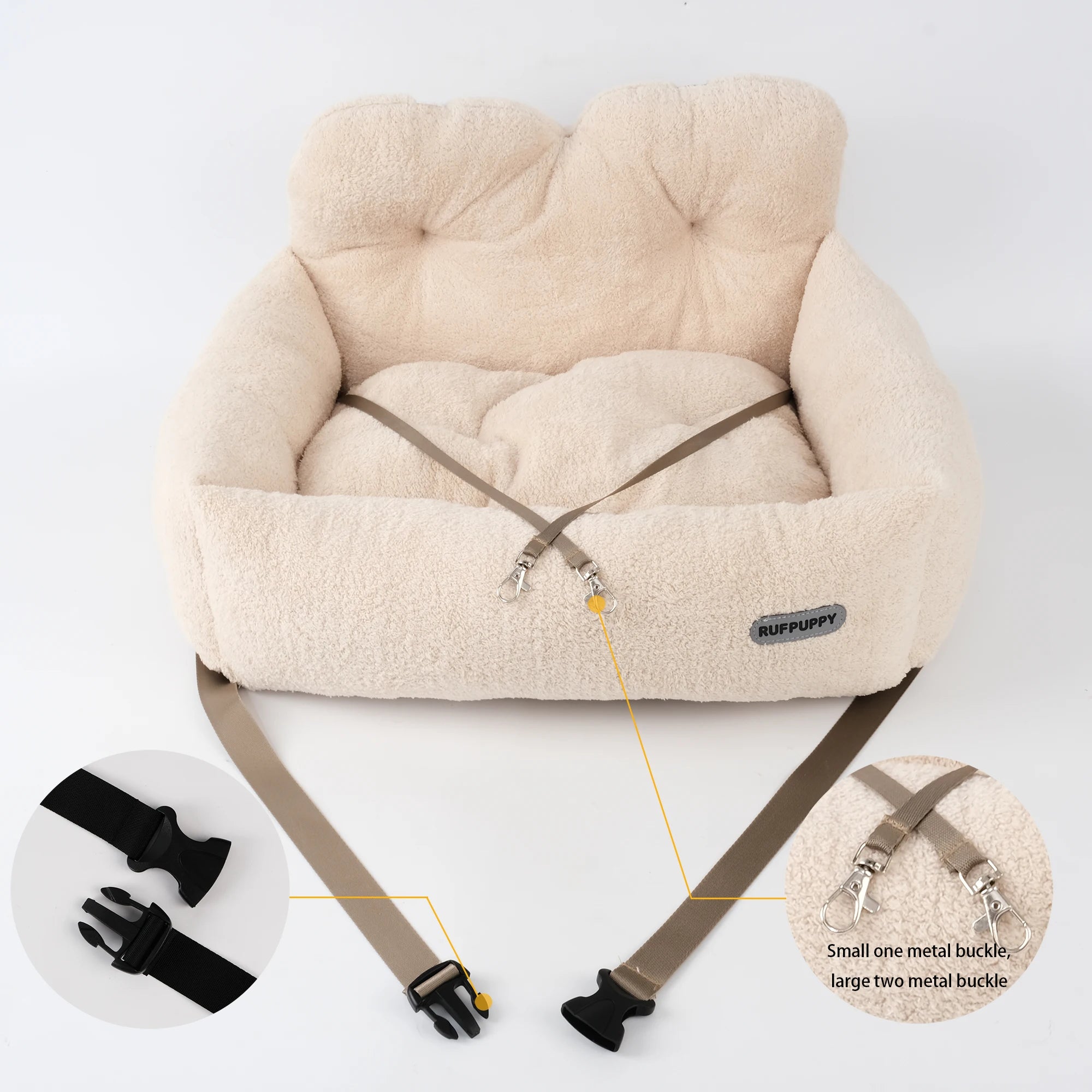 Portable Dog Car Booster Seat Plush - Premium from HappyDogs.Company - Just $47.99! Shop now at HappyDogs.Company