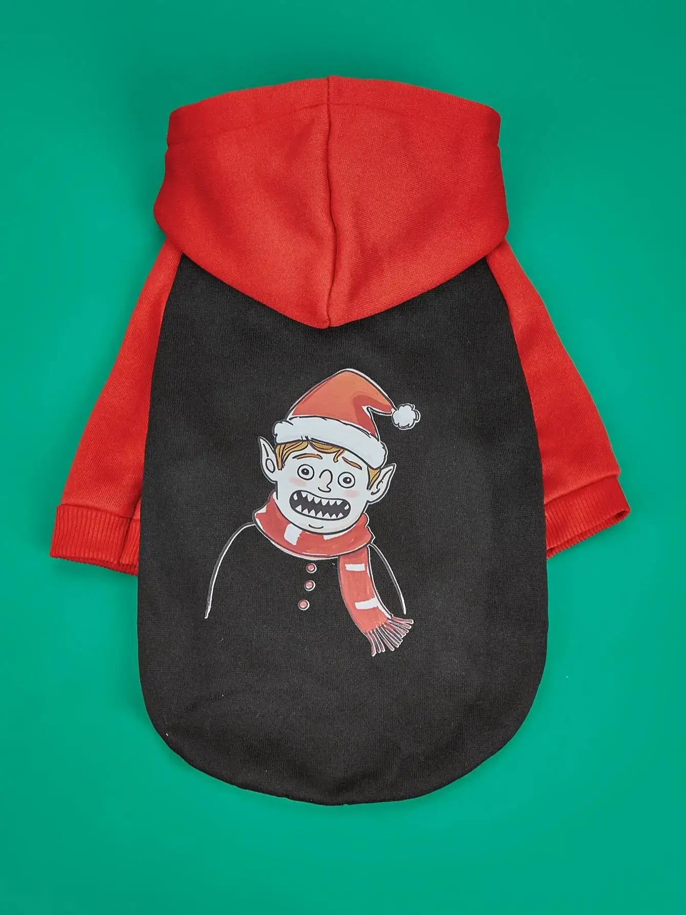 Pet Christmas Hooded Sweatshirt in Red and Black - Premium from HappyDogs.Company - Just $15.99! Shop now at HappyDogs.Company