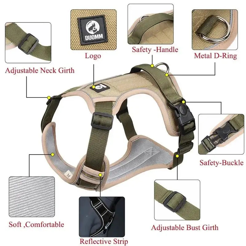 Dog Reflective Safety Training Harness - Premium from HappyDogs.Company - Just $22.99! Shop now at HappyDogs.Company