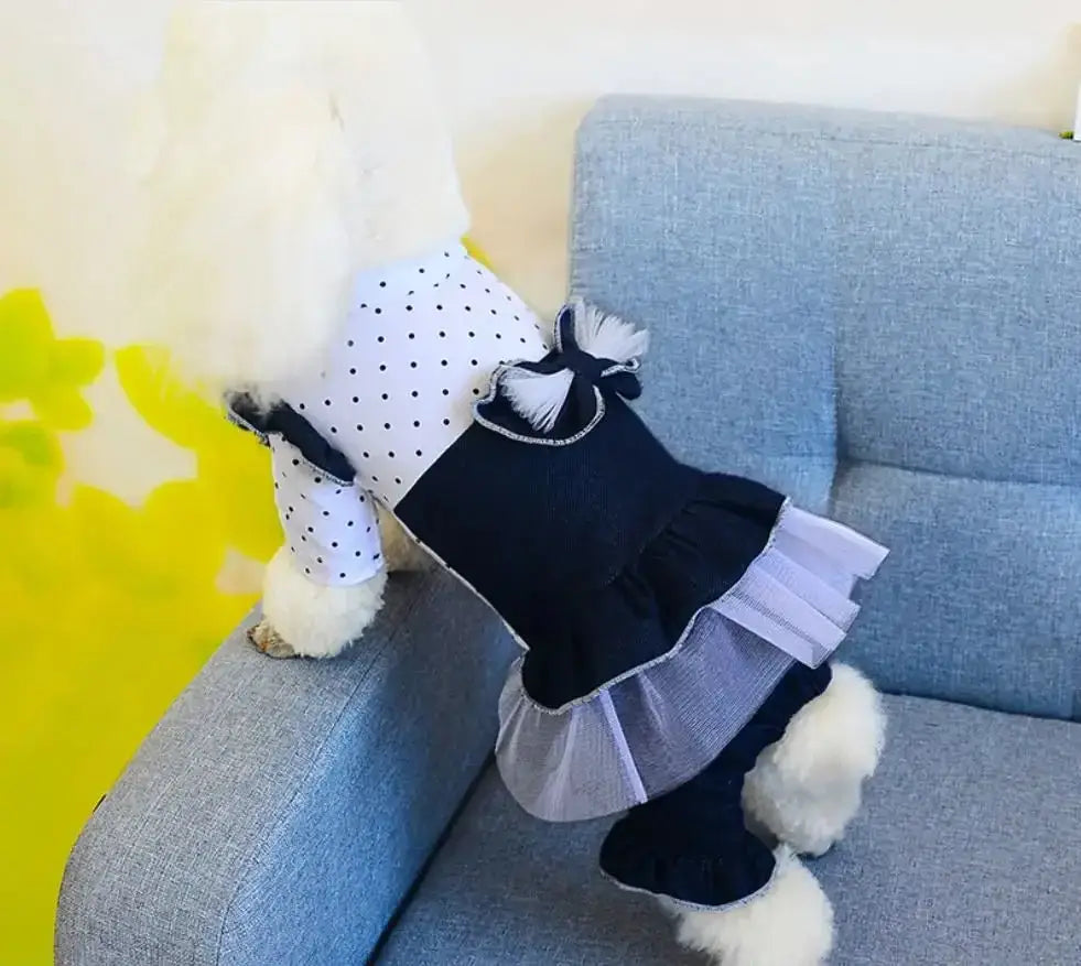 Dots&Bow Princess Dress - Premium from HappyDogs.Company - Just $31.99! Shop now at HappyDogs.Company