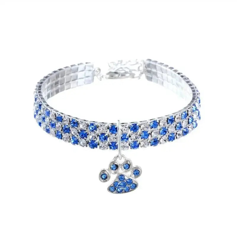 Flashing Rhinestone Paw Pendant Necklace - Premium from HappyDogs.Company - Just $23.99! Shop now at HappyDogs.Company