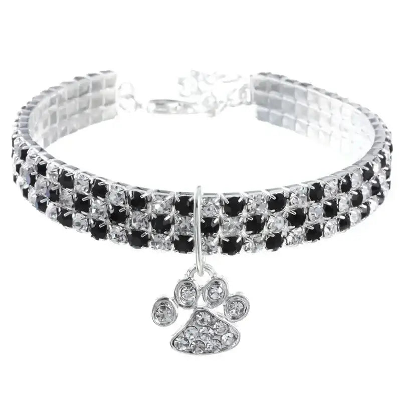 Flashing Rhinestone Paw Pendant Necklace - Premium from HappyDogs.Company - Just $23.99! Shop now at HappyDogs.Company