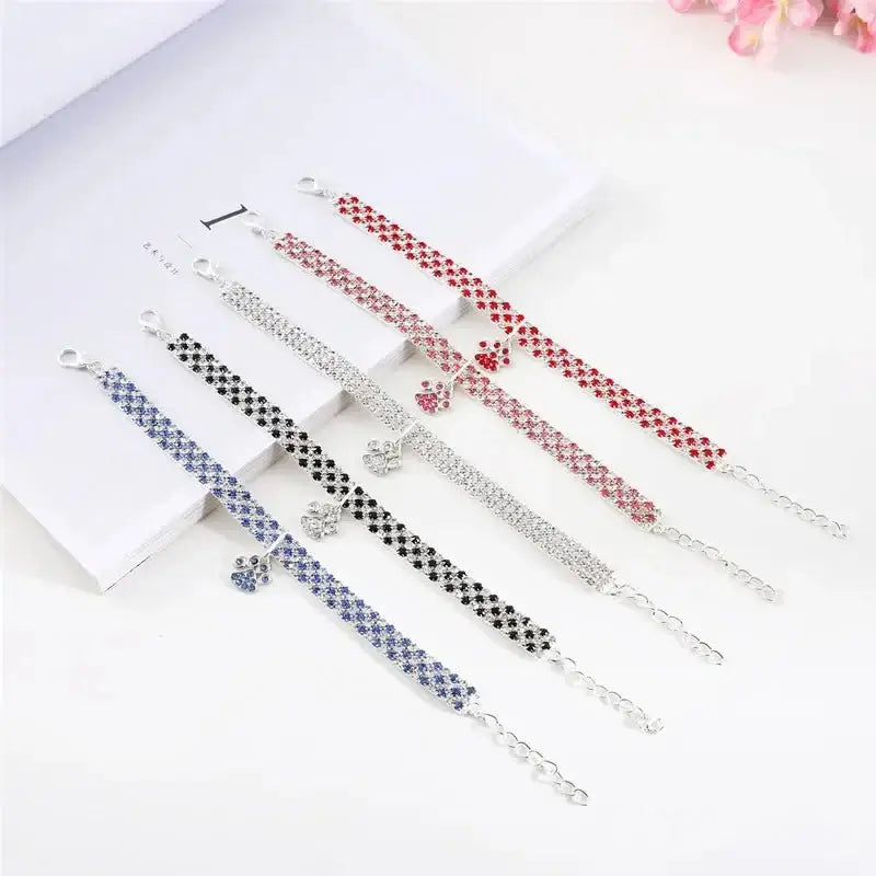 Flashing Rhinestone Paw Pendant Necklace - Premium from HappyDogs.Company - Just $23.99! Shop now at HappyDogs.Company