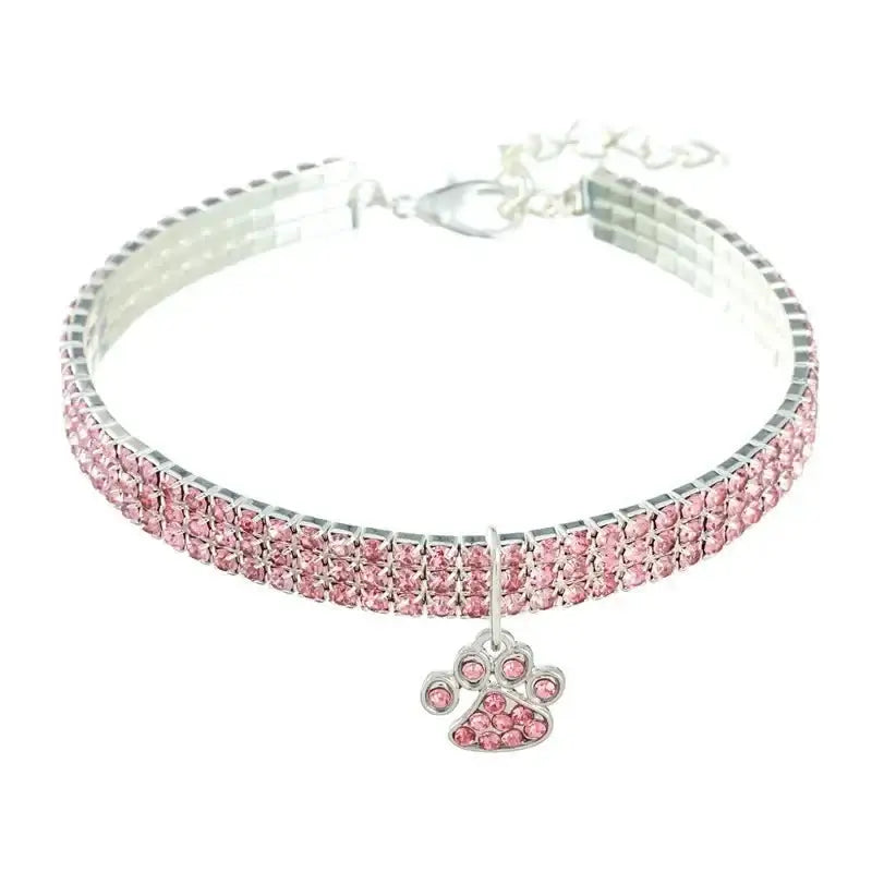 Flashing Rhinestone Paw Pendant Necklace - Premium from HappyDogs.Company - Just $23.99! Shop now at HappyDogs.Company