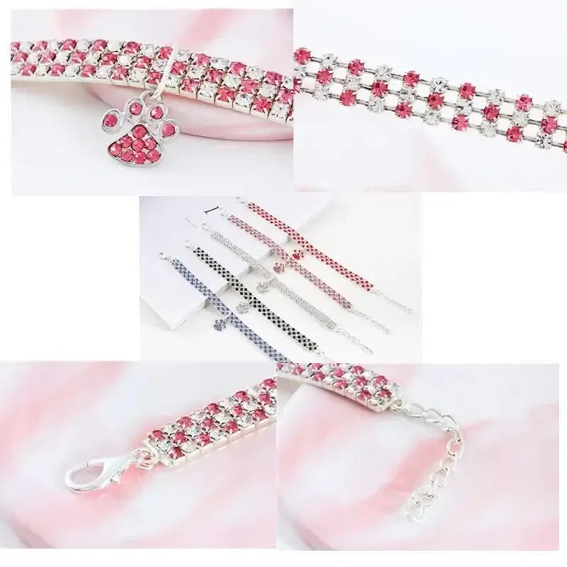 Flashing Rhinestone Paw Pendant Necklace - Premium from HappyDogs.Company - Just $23.99! Shop now at HappyDogs.Company