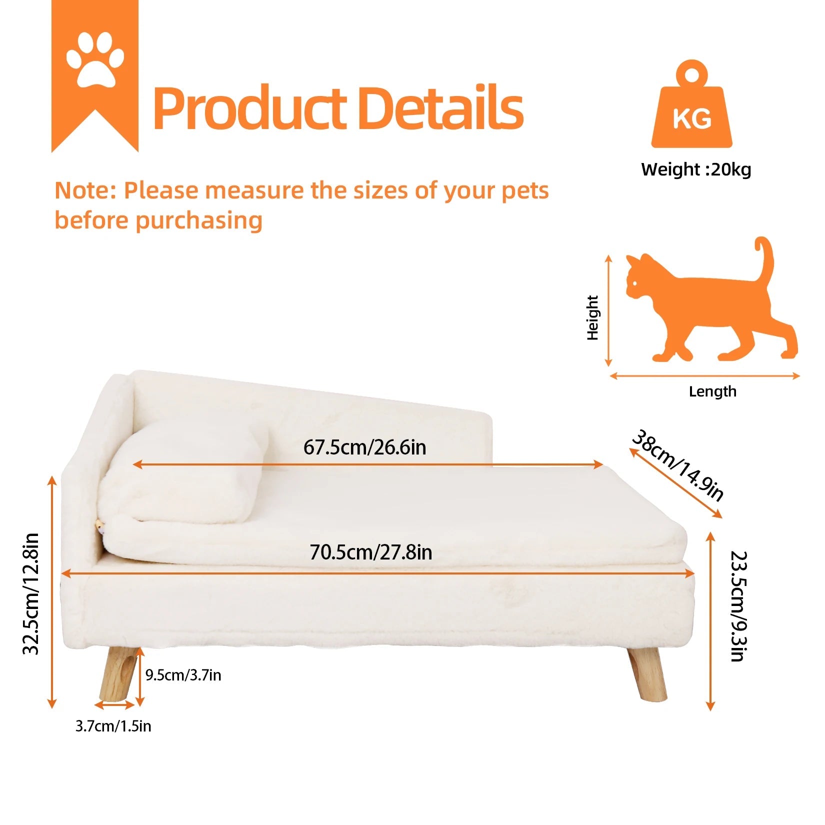 Nordic Pet Stool Bed with Cozy Pad - Premium from HappyDogs.Company - Just $89.99! Shop now at HappyDogs.Company
