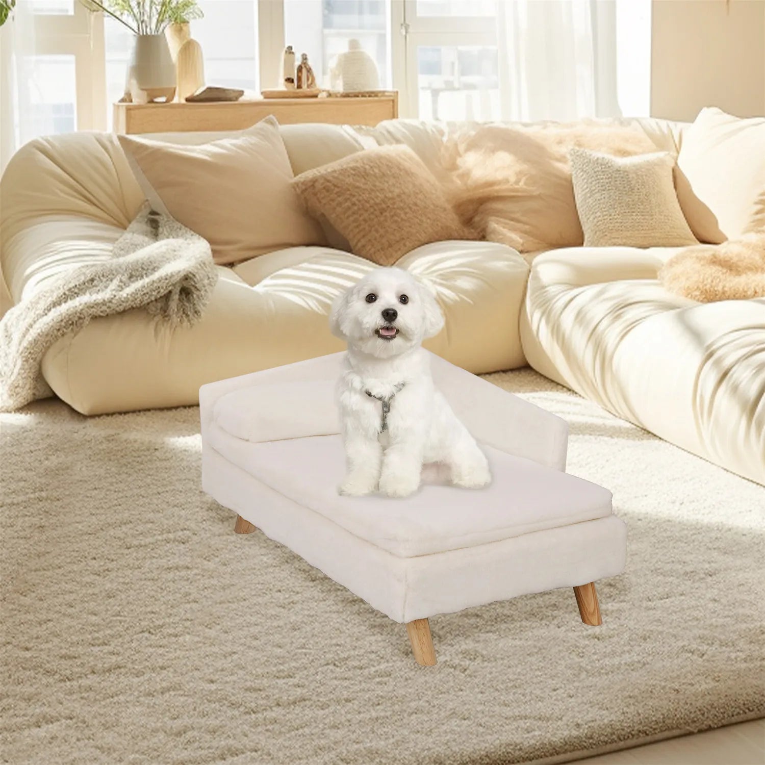 Nordic Pet Stool Bed with Cozy Pad - Premium from HappyDogs.Company - Just $89.99! Shop now at HappyDogs.Company