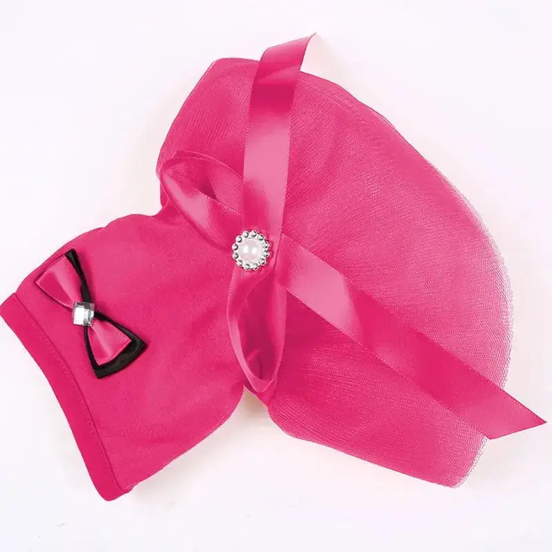 Princess Style Pink/Red Bowknot Dress - Premium from HappyDogs.Company - Just $34.99! Shop now at HappyDogs.Company