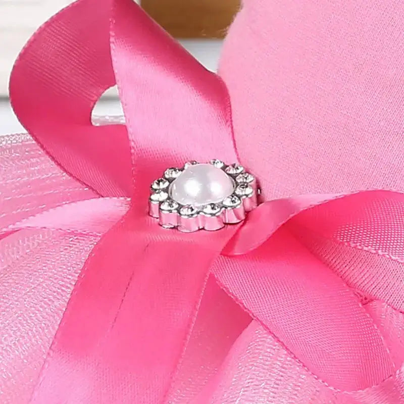 Princess Style Pink/Red Bowknot Dress - Premium from HappyDogs.Company - Just $34.99! Shop now at HappyDogs.Company