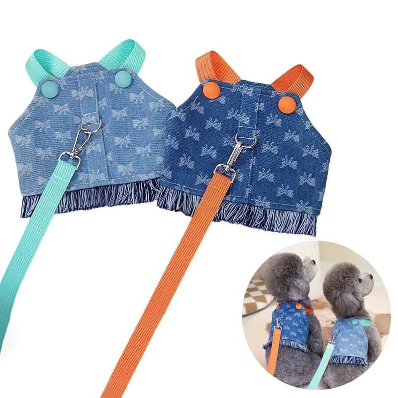 Puppy Jeans Harness Vest - Premium from HappyDogs.Company - Just $20.99! Shop now at HappyDogs.Company