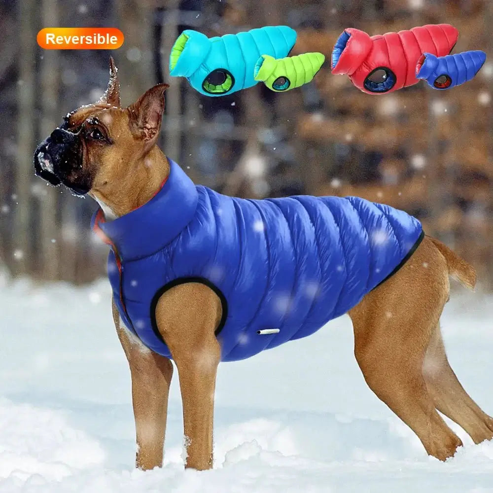 Warm Winter Reversible Dogs Jacket - Premium from HappyDogs.Company - Just $29.99! Shop now at HappyDogs.Company