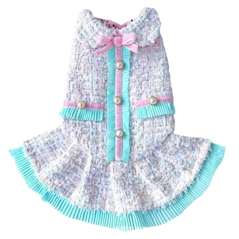 Tweed Princess Dog Dress With Detachable Bag - Premium  from HappyDogs.Company - Just $17.99! Shop now at HappyDogs.Company