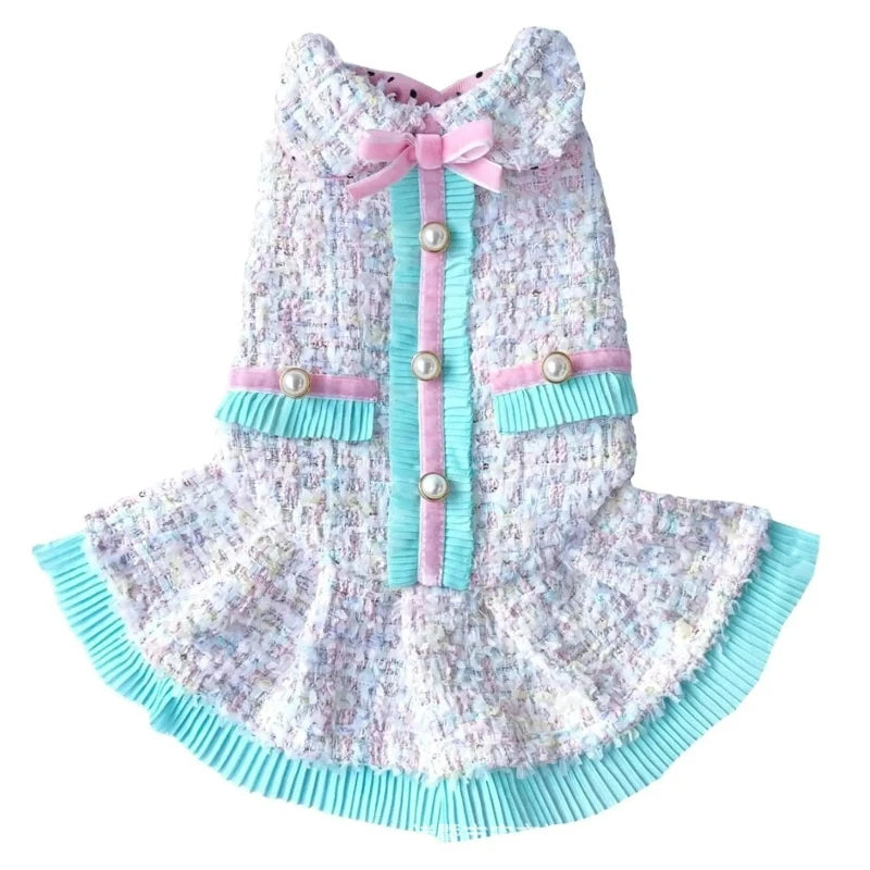 Tweed Princess Dog Dress With Detachable Bag - Premium  from HappyDogs.Company - Just $17.99! Shop now at HappyDogs.Company