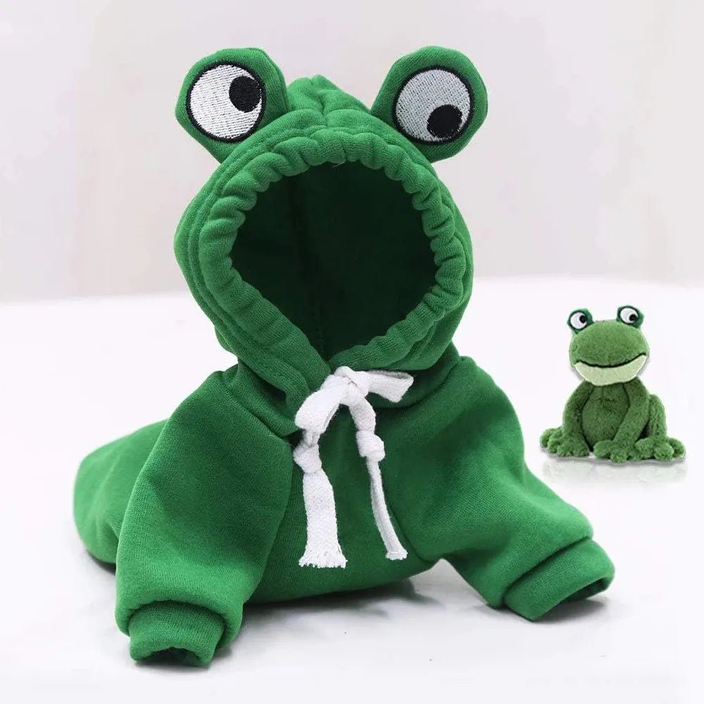 Cute Cartoon Frog Design Pet Cotton Hoodie - HappyDogs.Company