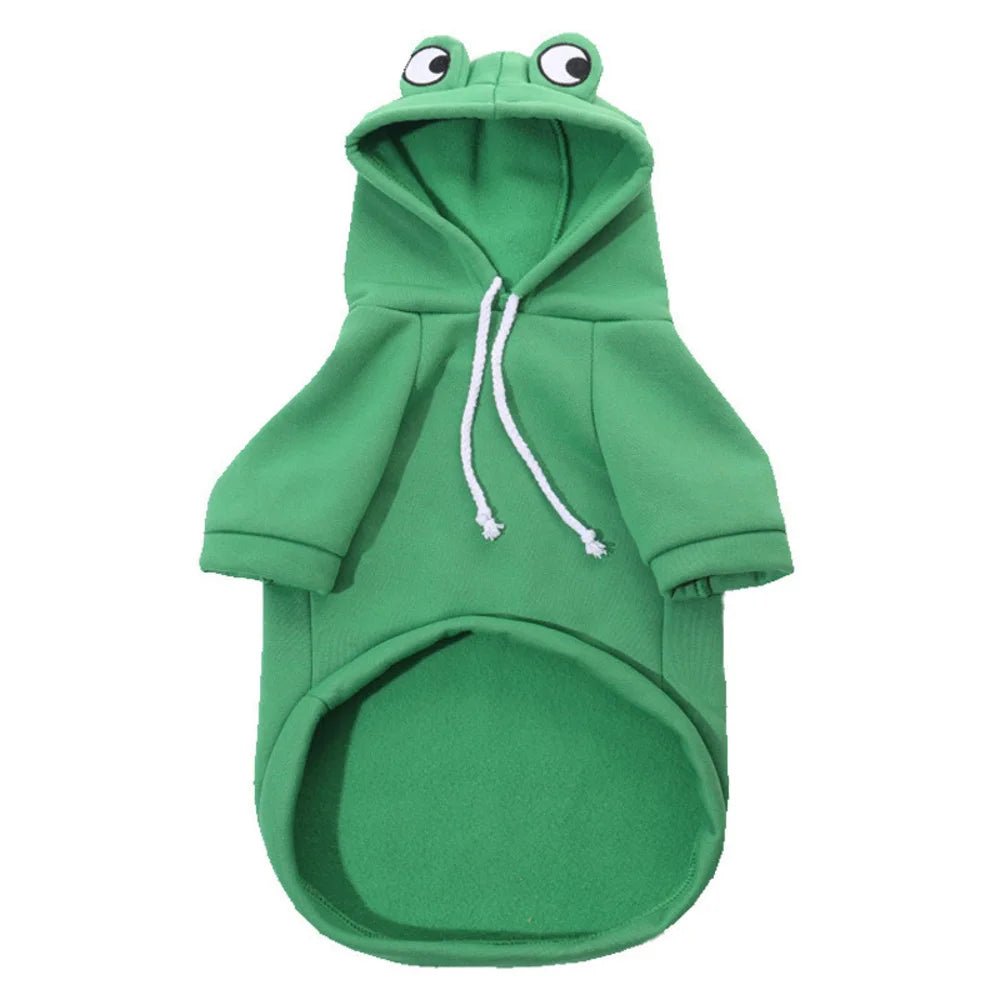 Cute Cartoon Frog Design Pet Cotton Hoodie - HappyDogs.Company