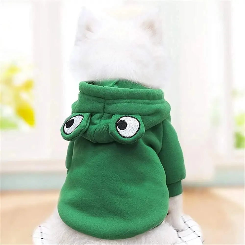 Cute Cartoon Frog Design Pet Cotton Hoodie - HappyDogs.Company